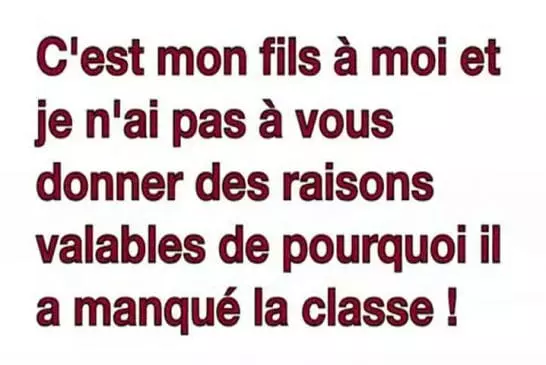 Une compilation des meilleurs mots d’excuses de certains parents !