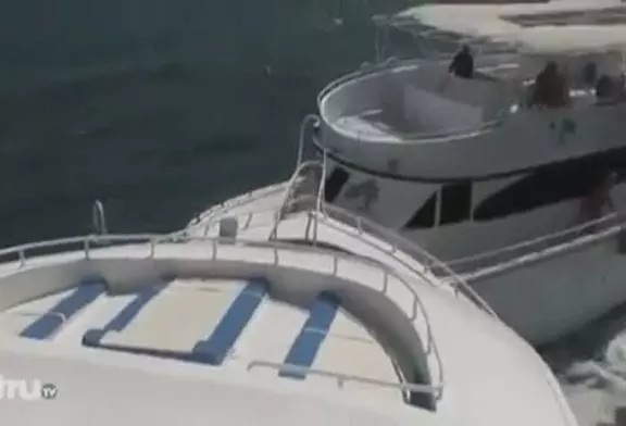 Une belle collisison de yacht !