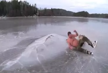 Bourré sur un lac gelé !
