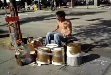 Street Drummer in Seattle