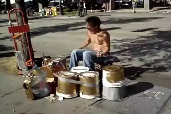 Street Drummer in Seattle