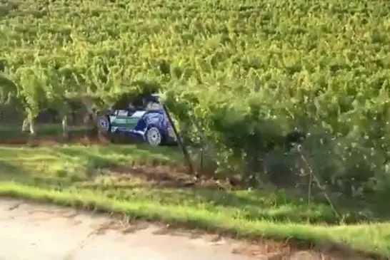 Crash de Solberg au WRC Rallye de France Alsace 2012