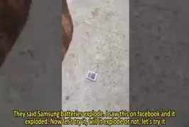 Fou samsung explosion de la batterie