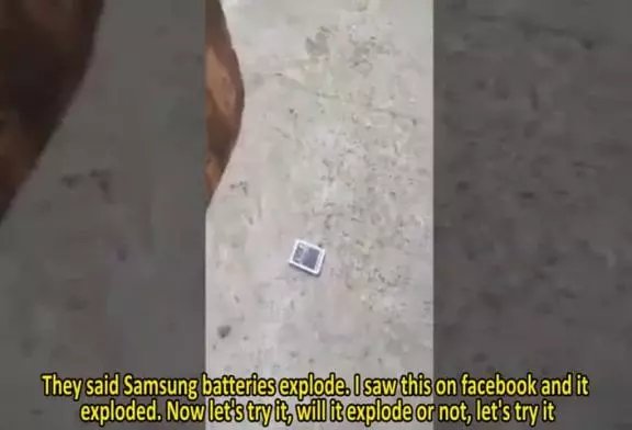 Fou samsung explosion de la batterie