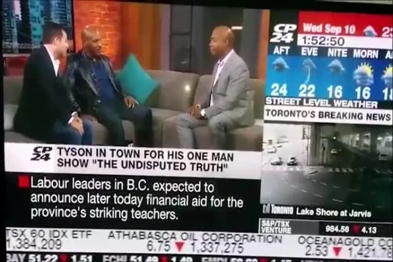 Mike tyson perdre sur Toronto canal de nouvelles