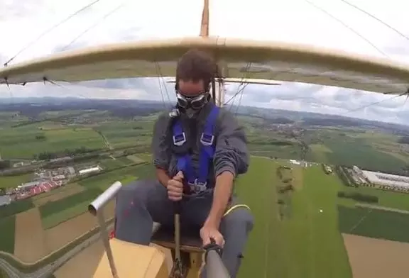 Planeur en plein air avec une GoPro