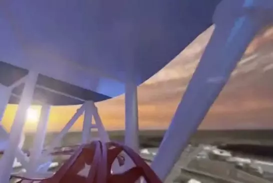 Pov plus haut de montagnes russes au monde