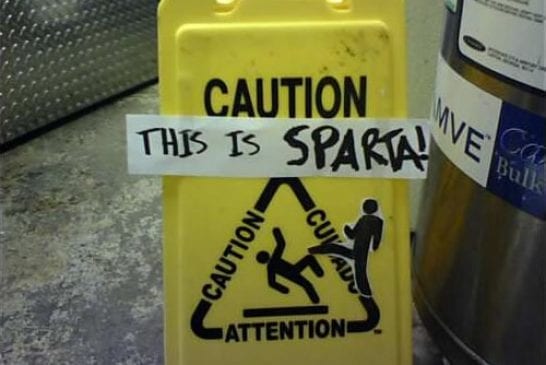 this is sparta caution cone