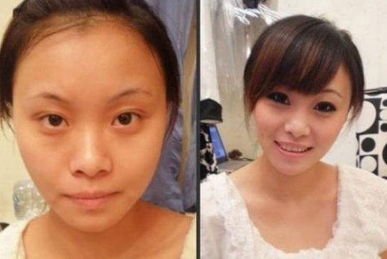 Asiatique avec et sans maquillage 06