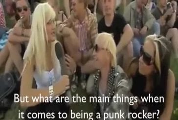 Punk rocker flashes reporter s boobs on live tv