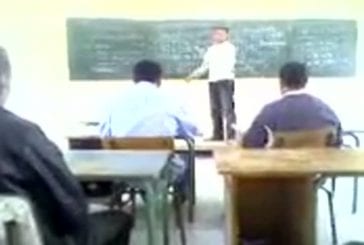 Un prof met une grosse baffe à un élève