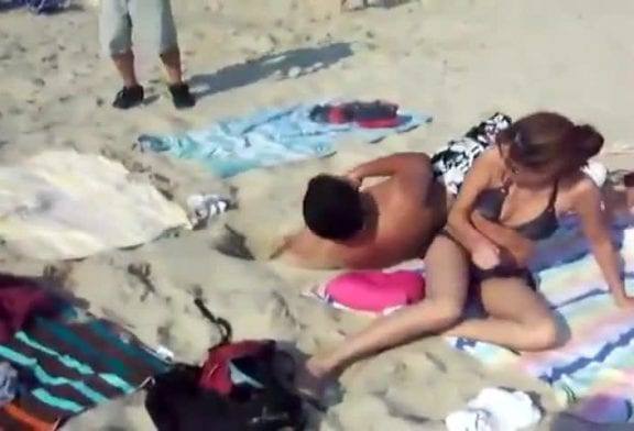 Surprise à la plage