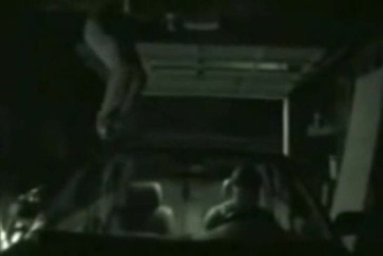 Ninja peur blague dans le garage