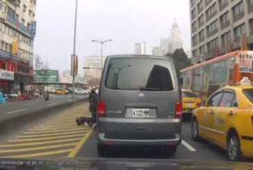 Accident de scooter sur roue avant