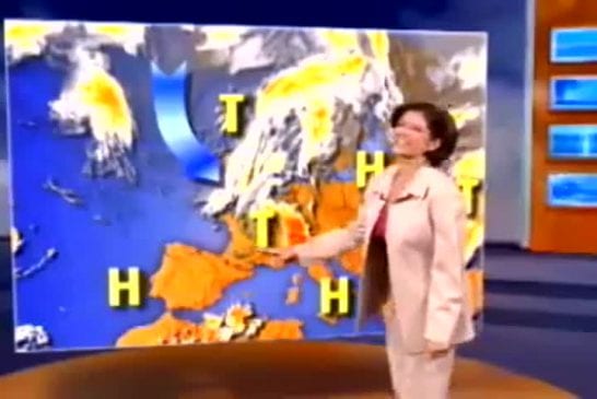 Fou rire durant la présentation de la météo