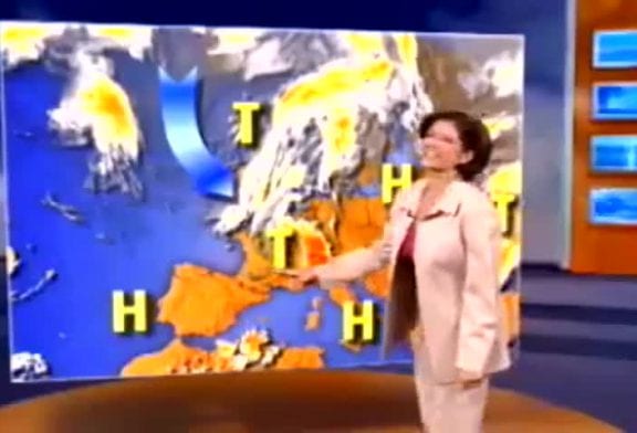 Fou rire durant la présentation de la météo