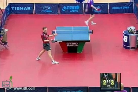 Gagner le point par derrière le dos au tennis de table