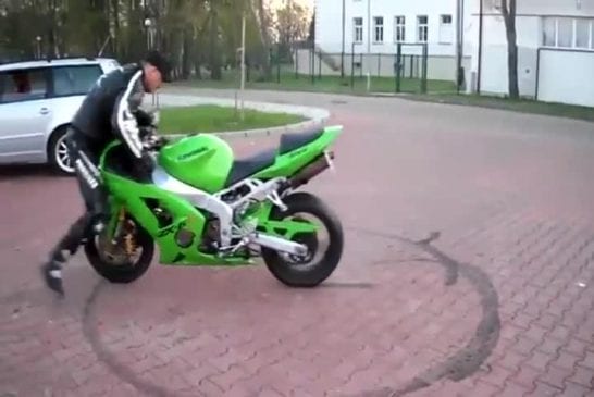 Cascade 360° en moto FAIL