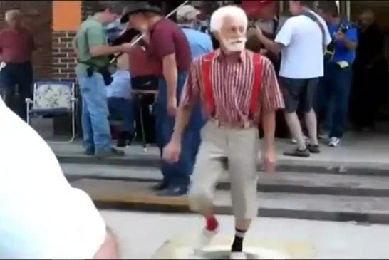 Granpa shufflin ’