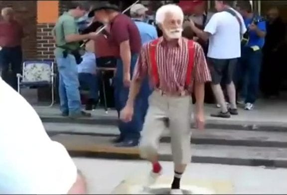 Granpa shufflin ’