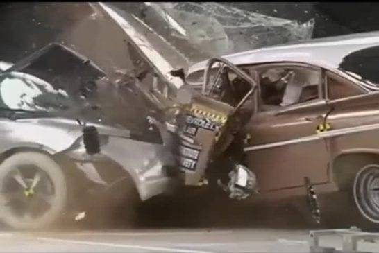 Crash test d'une ancienne contre une nouvelle Chevrolet