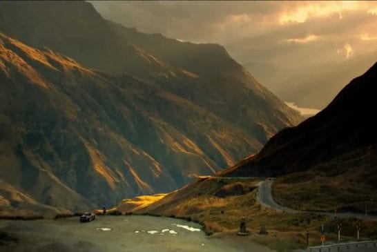 Mad Mike drifting Crown Range in New Zealand