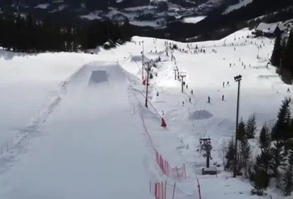 Jump a ski FAIL