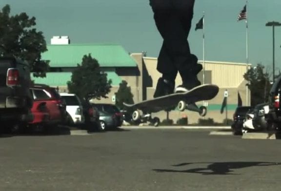 Skateboard en slow motion