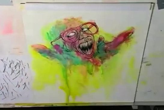 Alex Pardee peint très vite