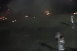 Feu d’artifice raté sur une plage de Thailande