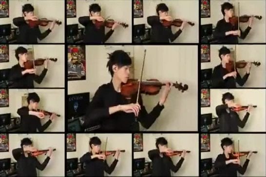 Reprise au violon de Skyrim