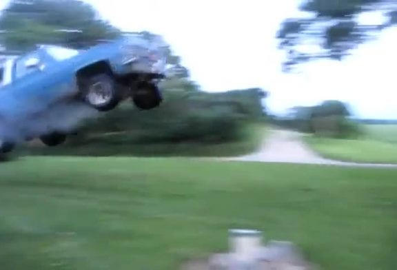 Saut de dingue en voiture