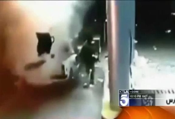 Explosion dans une station service