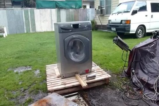 Harlem shake avec une machine à laver