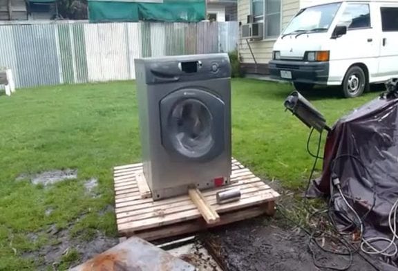 Harlem shake avec une machine à laver