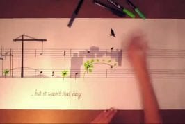 Une musique en dessin par Matteo Negrin