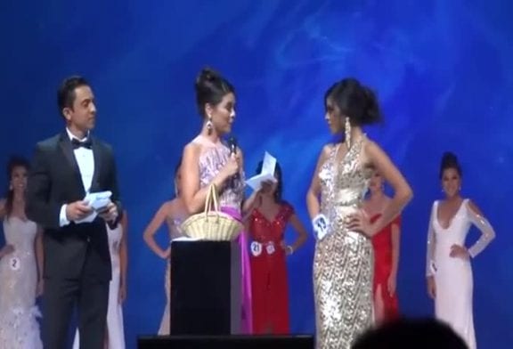 Réponse d'une miss lors du concours de Miss Philippines 2013 aux Etats-Unis