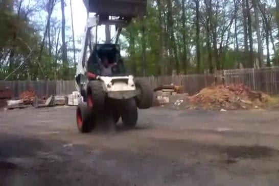 Bobcat wheelie Fail