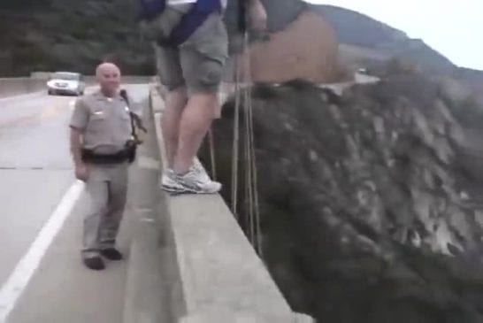 Base jumping au nez de la police