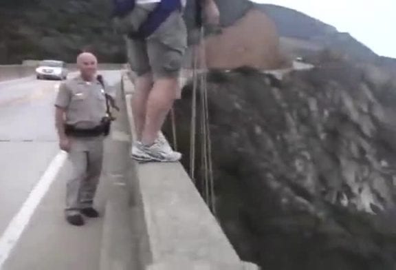 Base jumping au nez de la police