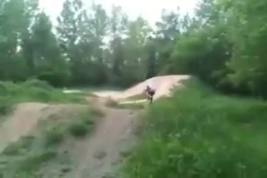 Saut en vélo raté