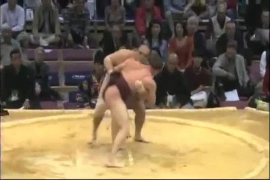 Sumo tout mince domine le combat