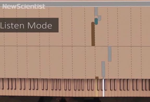 Projections sur le piano pour apprendre à jouer