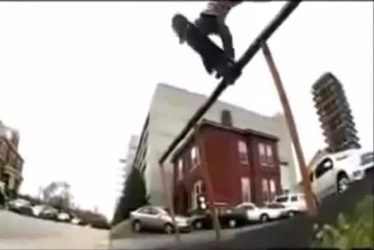 Trick de skateboarder fail