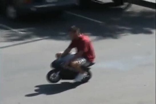 Accident en mini-moto