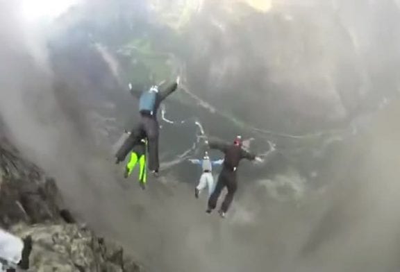 Base jump impressionnant