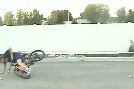 Accident de vélo en tentant un stunt