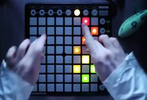 Gars joue Tetris sur un launchpad