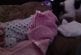 Chien couvre doucement bébé avec une couverture