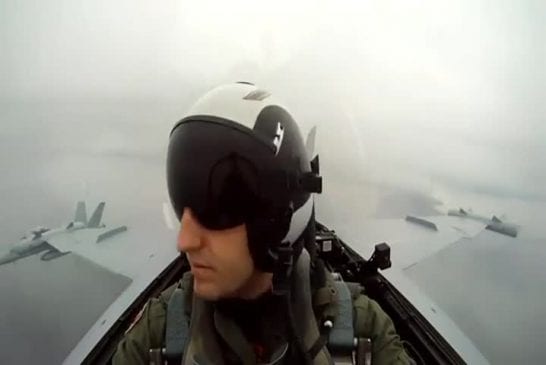 Caméra GoPro dans un F-18